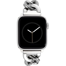 Anne Klein Řemínek s krystaly pro Apple Watch 38mm / 40mm / 41mm růžovo stříbrný WK/1018SVSV