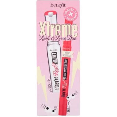 Benefit They´re Real! Xtreme Lash & Line Duo подаръчен комплект: спирала They´re Real Magnet Mascara 9 ml + очна линия They´re Real Xtreme Precision Liner 0, 35 ml Xtra Black нюанс Supercharged Black