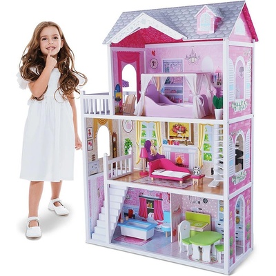 Moni Toys Дървена Къща за кукли Aria 4107 (108558)