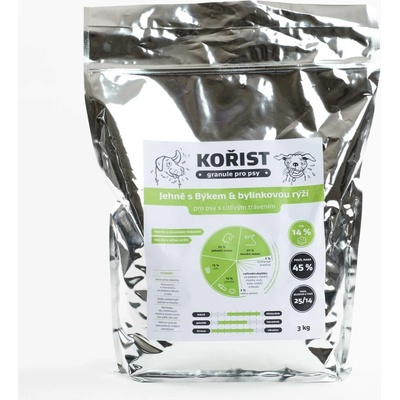 Kořist Jehně s Býkem a bylinkovou rýží 25/14 3 kg