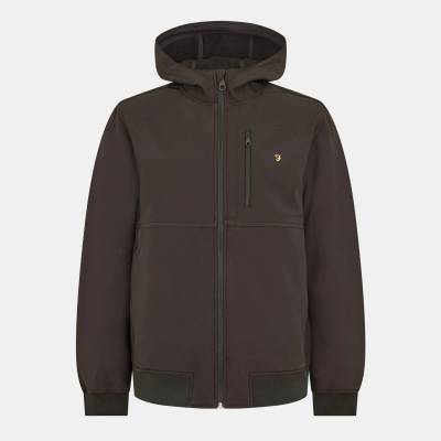 Farah Men's Rudd Softshell Windproof Windbreaker - Black