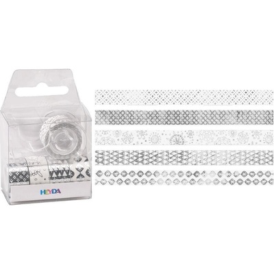 Heyda Páska Deko Vánoce MINI - 12 mm x 3 m stříbrná