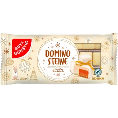 G&G Plněné kostičky s bílou čokoládou ovocnou náplní a persipánem 250 g