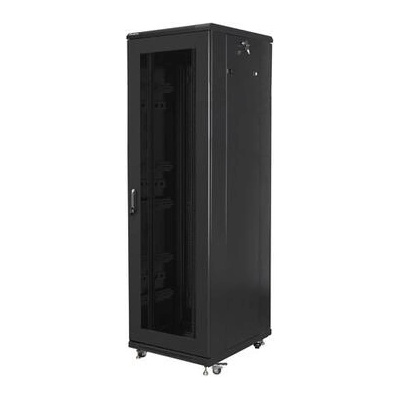 Lanberg Комуникационен шкаф, Lanberg rack cabinet 19" free-standing 42U/600x800 (flat pack) with mesh door black (FF01-6842-23B)