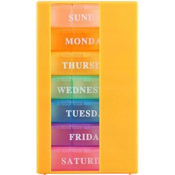 HomePRO AG424B Týždenný dávkovač na lieky, viacfarebný