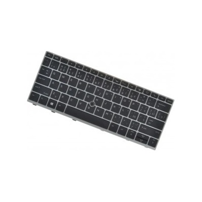 Kompatibilní HP L13697-001 klávesnice na notebook CZ/SK stříbrný rámeček, podsvícená, Trackpoint