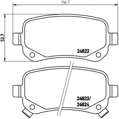 BREMBO Sada brzdových platničiek kotúčovej brzdy P11021