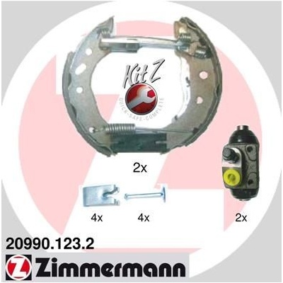 Sada brzdových čelistí ZIMMERMANN 20990.123.2 (209901232)