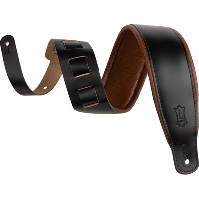 Levy's Amped Leather Black/Tan Каишка за китара (M26PD-BLK-TAN)