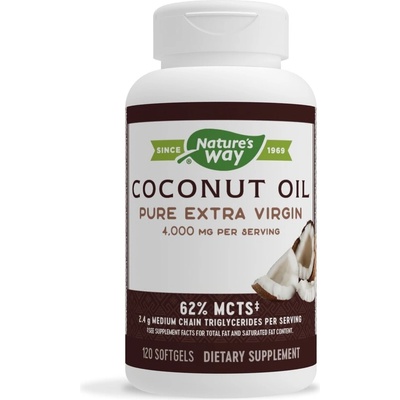 Nature's Way Кокосово масло Органик 1000 mg 120 софтгел капсули | Nature’s Way (10009)