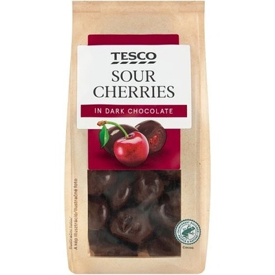 Tesco Kandované višně v hořké čokoládě 120 g