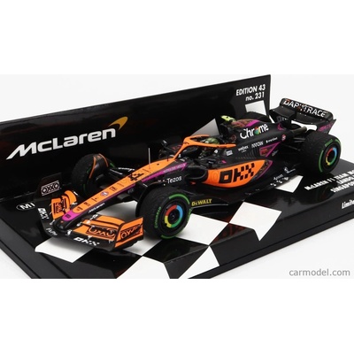 Minichamps Mclaren F1 Mcl36 Team Mclaren N 3 Singapore Gp 2022 Daniel Ricciardo Oranžová Světle Modrá 1:43