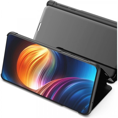 Púzdro SES Zrkadlové silikónové flip Huawei Y6S - čierne