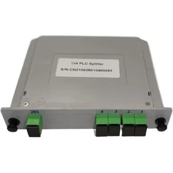 Conneu Оптичен PLC сплитер 1x4 с SC-APC конектори, LGX касета, Conneu (CNPLC-104-SCA1-SCA1-LGXP)