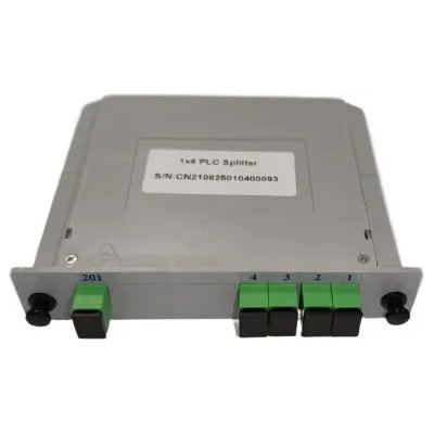 Conneu Оптичен PLC сплитер 1x4 с SC-APC конектори, LGX касета, Conneu (CNPLC-104-SCA1-SCA1-LGXP)