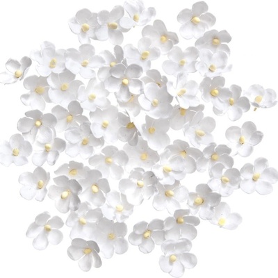 DP Craft Papírové květinky 2cm, 60 ks, bílé