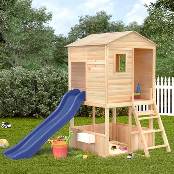 vidaXL Градински комплект за игра, масивна дървесина, ела (3376141)