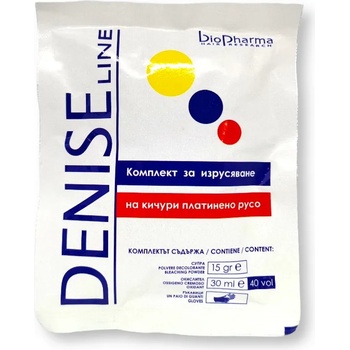 BioPharma DENISE Line Супра доза за обезцветяване на коса, супра 15гр, окислител 30мл