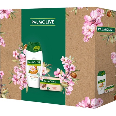 PALMOLIVE Naturals Almond Set Duo darčeková sada sprchový gél 250 ml + tuhé mydlo 90 g