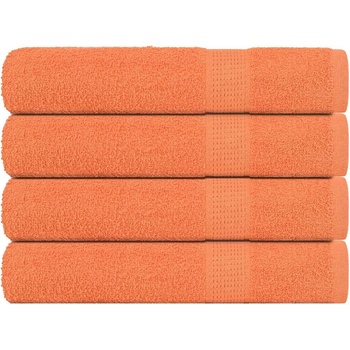vidaXL Кърпи за сауна 4 бр оранжеви 80x200 см 360 gsm 100% памук (136912)