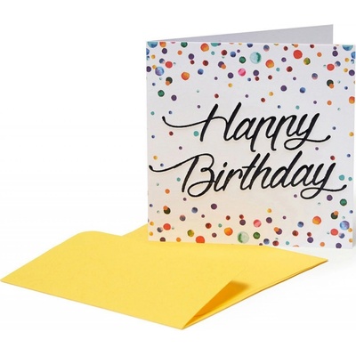 Narozeninová kartička Legami Birthday Greeting Cards - 7X7 Watercolor Dots
