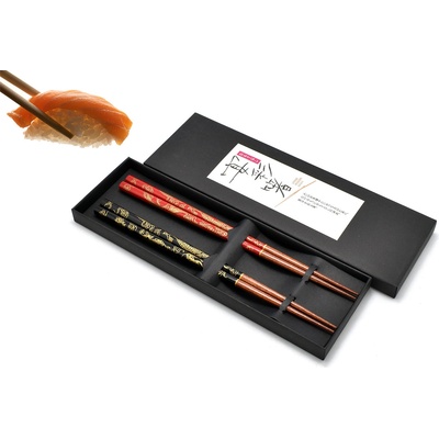 JPN sada jídelních hůlek Black&Red Doragon