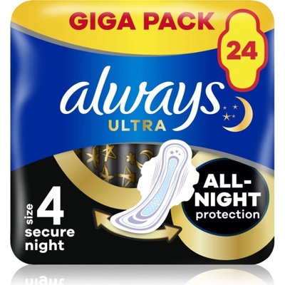 Always Ultra Secure Night санитарни кърпи 24 бр