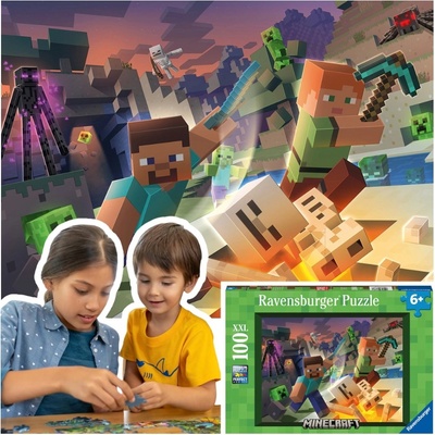 Ravensburger 133338 Minecraft Monstra z Minecraftu 100XXL dílků – Zbozi.Blesk.cz