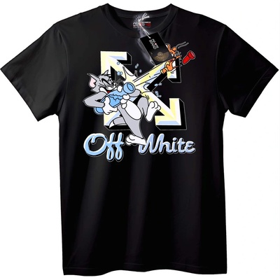 NOONEBRAND Тениска Tom & Jerry Офбяло - M, White