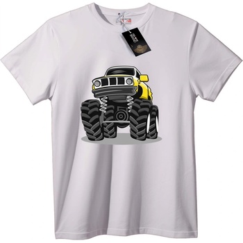 NOONEBRAND Тениска Чудовищен Камион - L, White