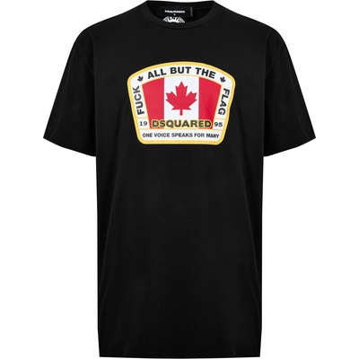 Dsquared2 Canada Flag Printed Tee - Black