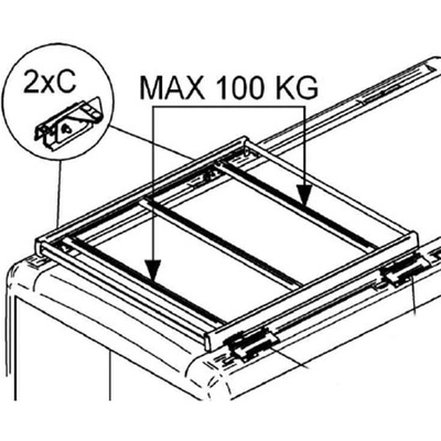 Thule Релси за покрив за Fiat Ducato от 2007г (41119)