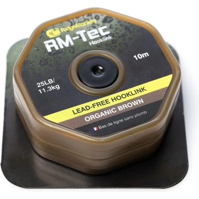 RidgeMonkey šňůra RM-Tec Lead Free Hooklink 25lbs 10m Organic Brown