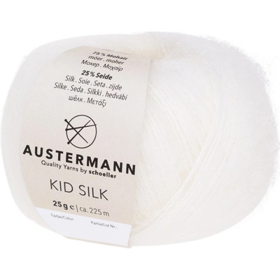 Pletací příze Austermann Kid Silk Barva: 01 WEISS