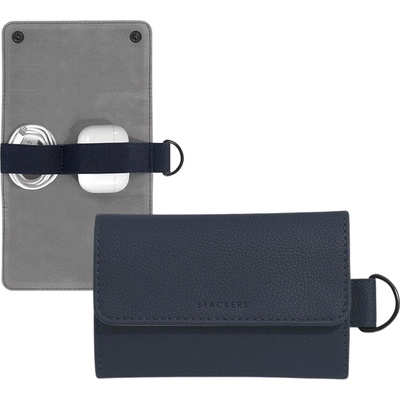 Stackers Калъф за зарядни и слушалки Stackers Compact Pebble морскосин (75779)