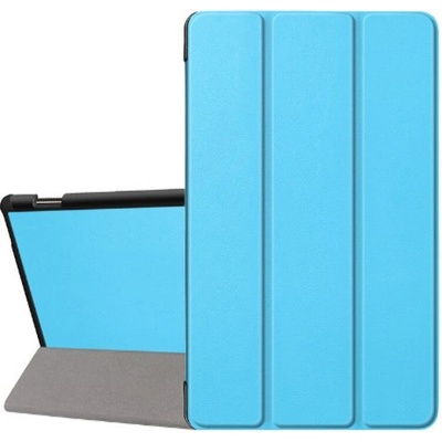 SES 2v1 Smart flip cover + zadní plastový ochranný kryt Lenovo Tab M10 Plus 10546 světle modrý