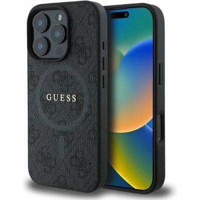 GUESS Калъф Guess 4G Ring Classic Logo MagSafe за iPhone 16 Pro - черен (3666339327224)