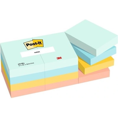 POST-IT Bločky Post-it BEACHSIDE, veľkosť 38x51 mm, 12 bločkov po 100 lístkov