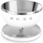Smeg Кухненска везна Smeg Collezione KSC01WHMWW, До 5 кг/5 л, ТАРА, LED дисплей, Противоплъзгаща се основа, Автономия до 36 часа, Бял мат (KSC01WHMWW) Кухненски везни