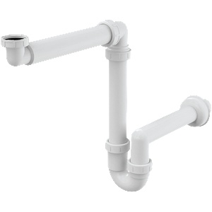 Alcaplast сифон за мивка, спестяващ място, с гайка 1 1/4 (A434)