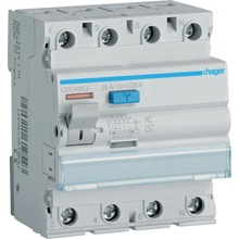 Prúdový chránič 3P+N 25A 30mA 6kA AC HAGER CDC425J