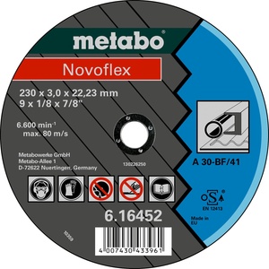 Metabo Диск за рязане - стомана-NOVOFLEX 125x2.5x22.2 мм прав 616444000 (616444000)