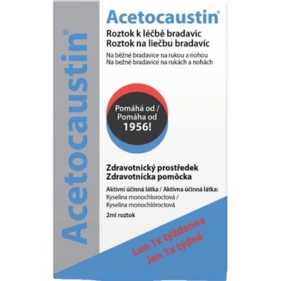 Acetocaustin roztok k léčbě bradavic 2 ml