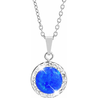 JSB Bijoux Opál s křišťálovými kameny Swarovski Dark Blue 92300025dbl (Ag925/1000, 2,1 g)