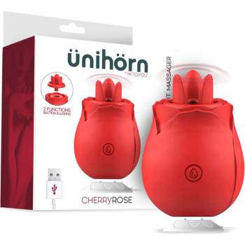 INTOYOU Ünihörn CherryRose Suction and Licking Tongues Clitoris Massager Red