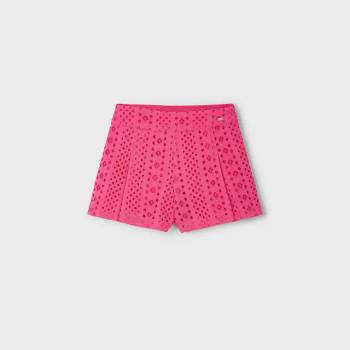 Mayoral Панталон къс перфорации в розов цвят за мини момиче Майорал