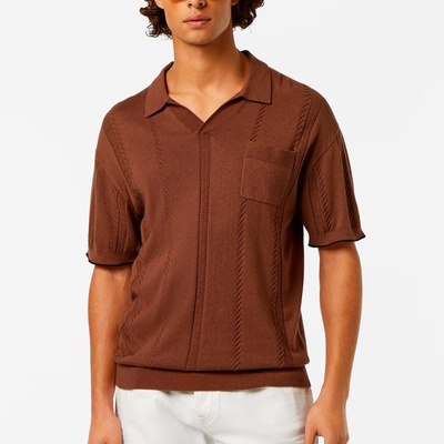 Scotch & Soda Moderní okrasné polo tričko Relaxed Fit Knitted Polo