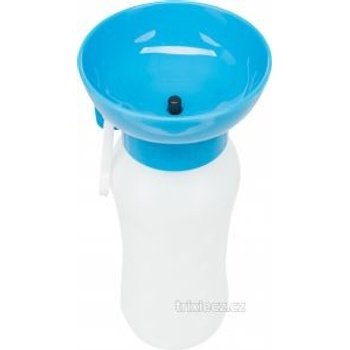 Trixie Cestovní lahev plastová s integrovanou miskou 0,55 l