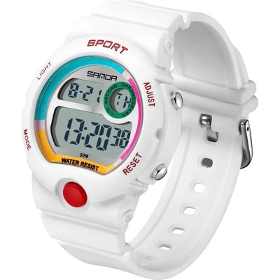 SANDA Детски часовник Sanda Sport V2, Бял (SANDA-6035-KIDS-WHITE)