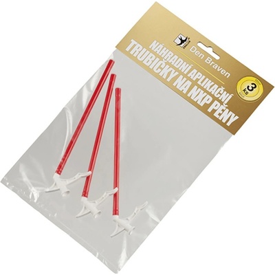 Den Braven Náhradní aplikační trubičky pro NXP pěny MAXI 3 ks červená